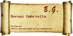 Borosi Gabriella névjegykártya